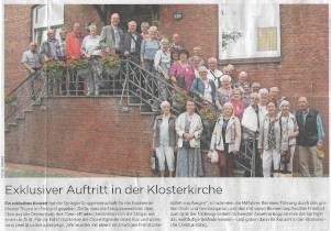 Exklusiver Auftritt in der Klosterkirche