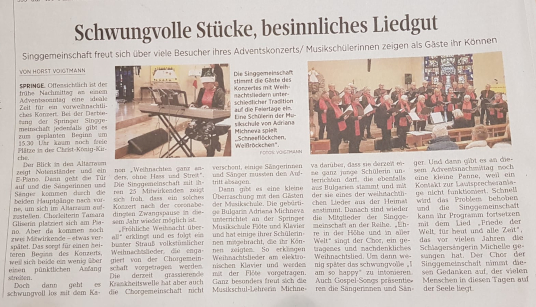 Schwunkvolle Stücke, besinnliches Liedgut