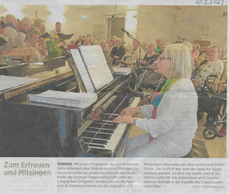 Zum Erfreuen und Mitsingen