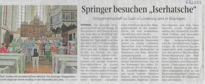 Springer besuchen "Iserhatsche"