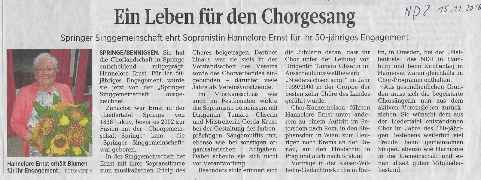 Ein Leben für den Chrogesang
