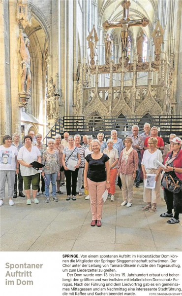 Auftritt im Dom zu Halberstadt