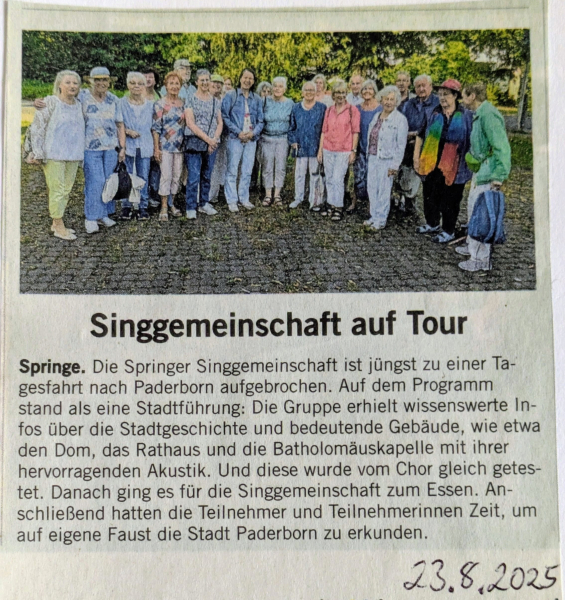 Tagesfahrt nach Paderborn