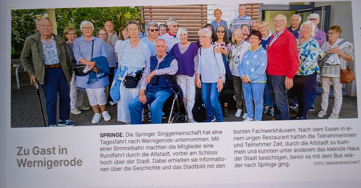 Tagesfahrt nach Wernigerode